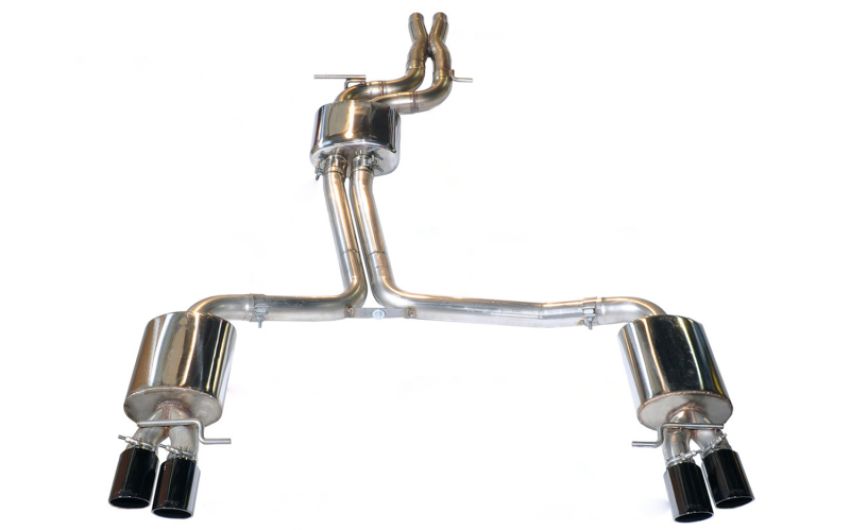 AWE Tuning 3415-42014 Audi B8 / B8.5 S5 Cabrio Touring Edition Exhaust - Resonated - Chrome Silver Tips
