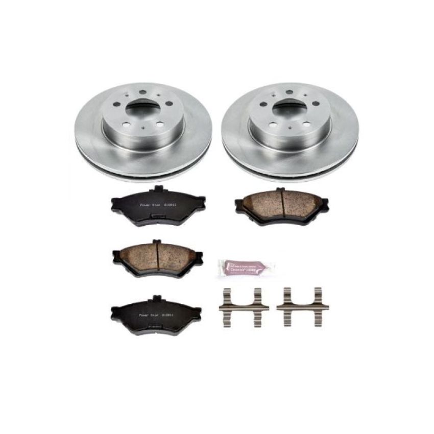 PowerStop KOE2917 OE Stock Replacement Low-Dust Ceramic Brake Pad and Rotor Kit