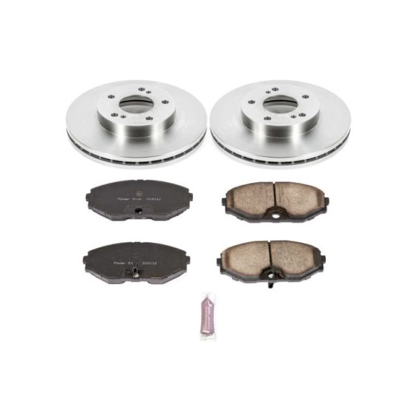PowerStop KOE733 OE Stock Replacement Low-Dust Ceramic Brake Pad and Rotor Kit