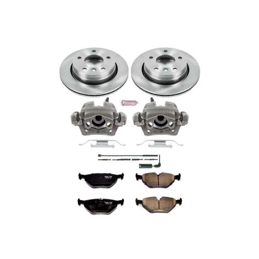 PowerStop KCOE2980 OE Stock Replacement Low-Dust Ceramic Brake Pad, Rotor and Caliper Kit
