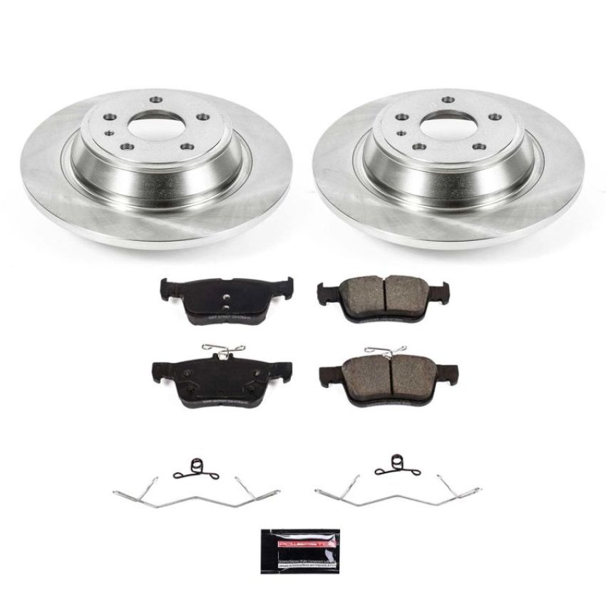 PowerStop KOE8533 OE Stock Replacement Low-Dust Ceramic Brake Pad and Rotor Kit