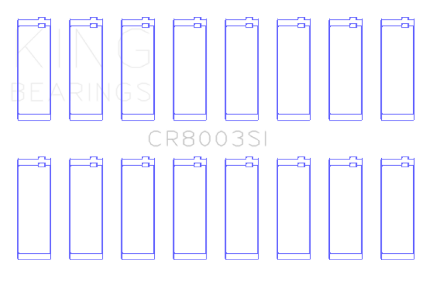 King Engine Bearings CR8003SI0.75 Gmc 281 (Size +0.75mm) Connecting Rod Bearing Set