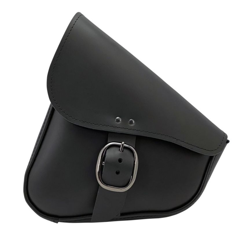 Willie & Max 59823-08 HD Softails, Yamaha Rd Stars, Kaw Vulcan 900, Suz C50 Leather Swingarm Bag - Black