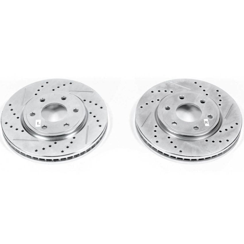 PowerStop JBR1166XPR PowerStop Evolution Performance Drilled, Slotted & Plated Brake Rotor Pair