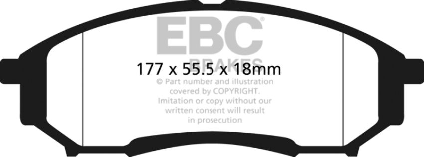 EBC Brakes UD1068 Ultimax OEM Replacement Brake Pads