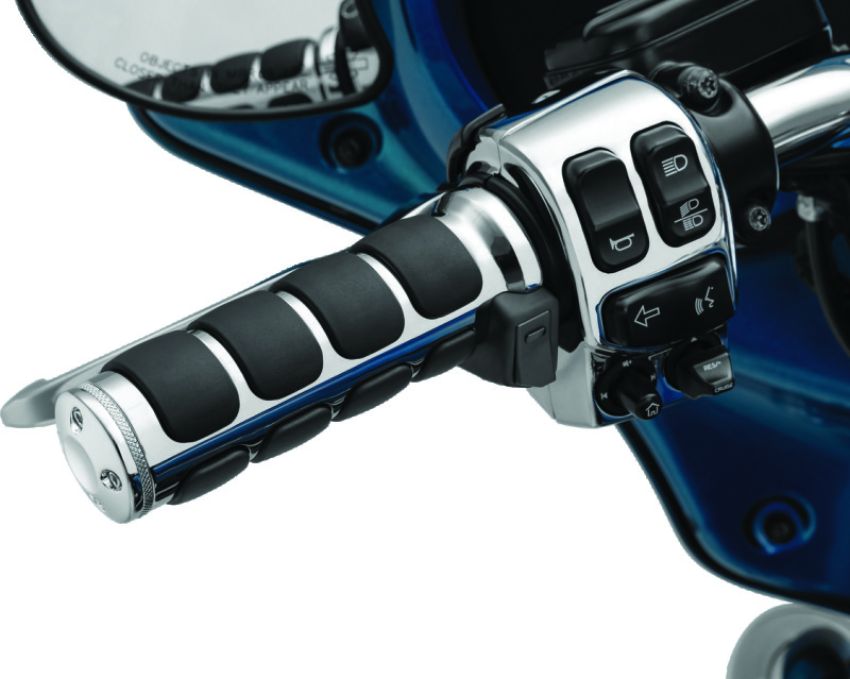 Kuryakyn 6470 Heated ISO Grips Throttle-By-Wire Chrome