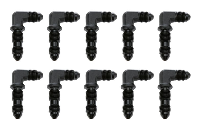 ALLSTAR PERFORMANCE ALL50094-10 90 Degree Bulkhead -3 Black 10pk