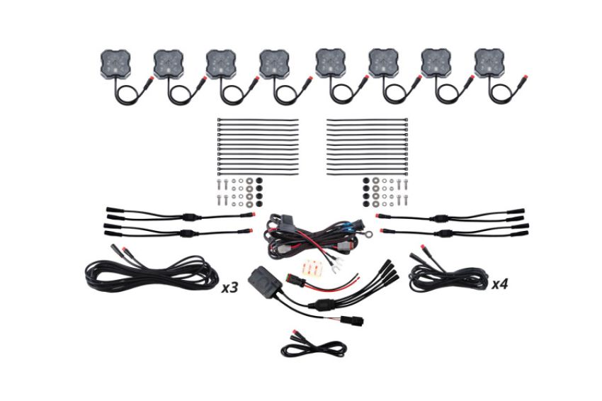 Diode Dynamics DD7744C Stage Series RGBW LED Rock Light Kit (8-pack)