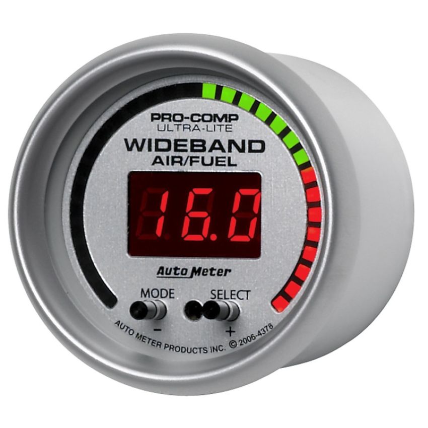AutoMeter 4378 GAUGE, AIR/FUEL RATIO-PRO, 2 1/16