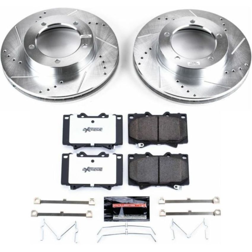 PowerStop K1132-36 Z36 Truck and SUV Carbon-Fiber Ceramic Brake Pad and Drilled & Slotted Rotor Kit