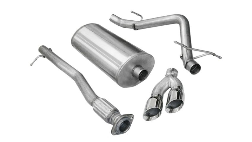 CORSA Performance 14523 Corsa 2011-2013 Chevrolet Silverado Crew Cab/Short Bed 1500 6.2L V8 Polished Sport Cat-Back Exhaust