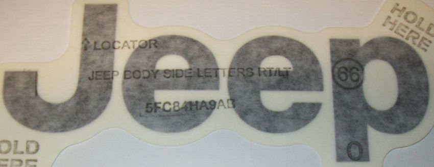 Mopar 5FC84HA9AB DECAL, Bodyside
