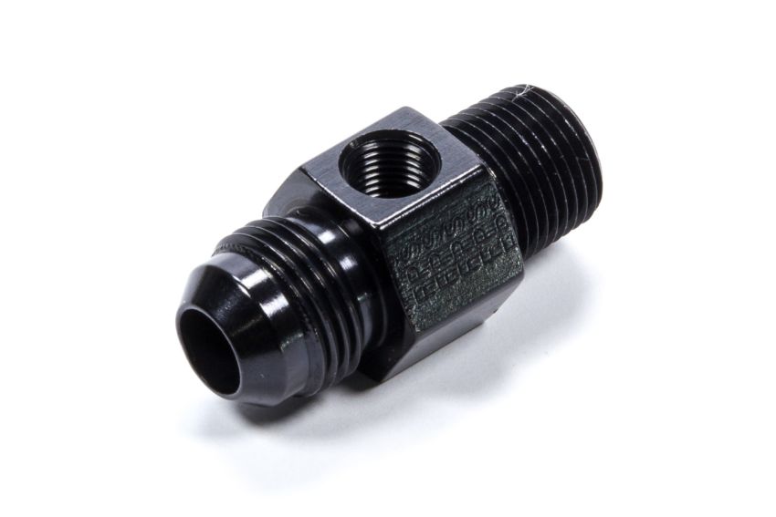 FRAGOLA FRG495004-BL #8 X 3/8MPT Inline Gauge Adapter Fitting Black