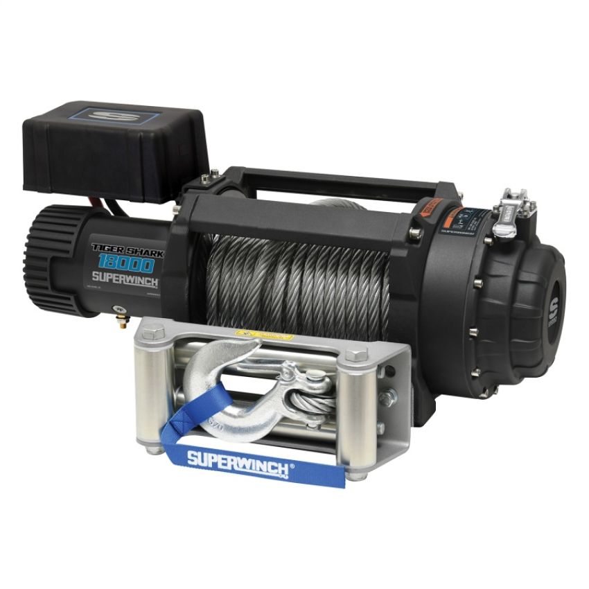 Superwinch 1518000 18000 LBS 12V DC Wire Rope Tiger Shark Winch