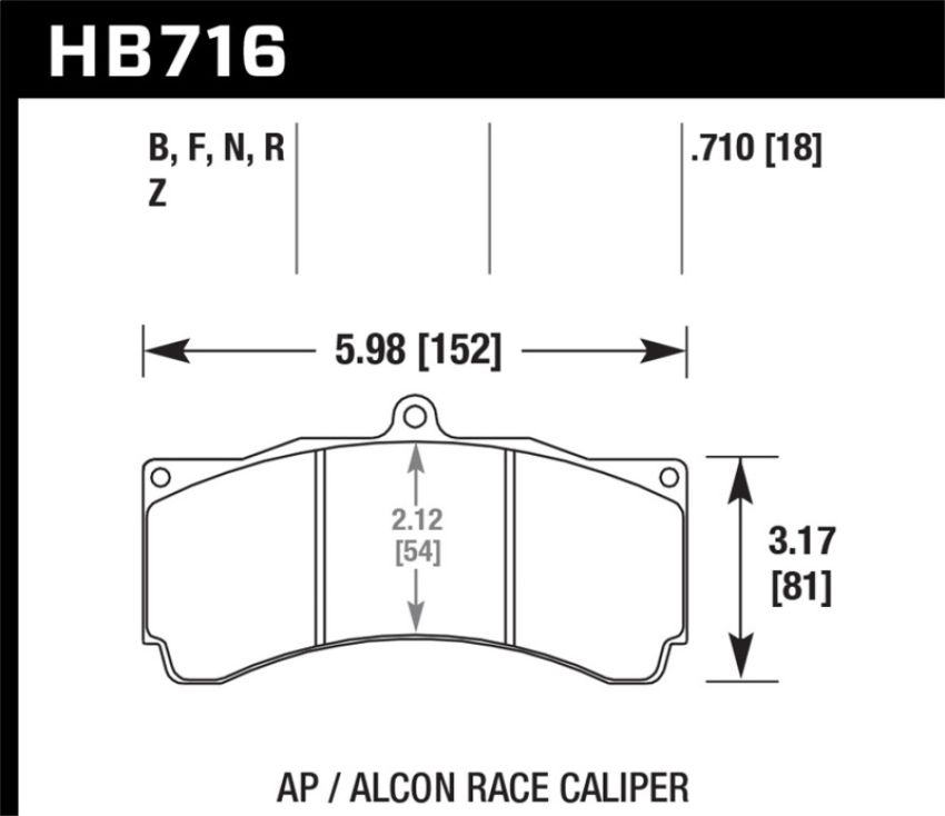 Hawk Performance HB716F.710 HPS Disc Brake Pad