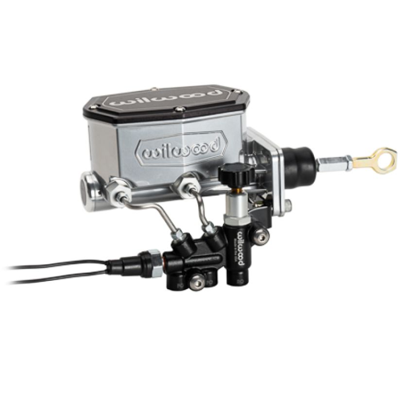 Wilwood 261-16796-P Mopar Compact Tandem M/C Kit w/ Combination Valve & Pushrod 15/16in Bore - Chrome