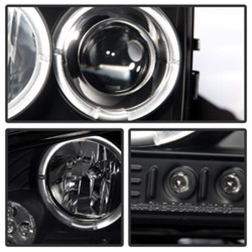 SPYDER 5078353 Projector Headlights - LED Halo - Black Smoke