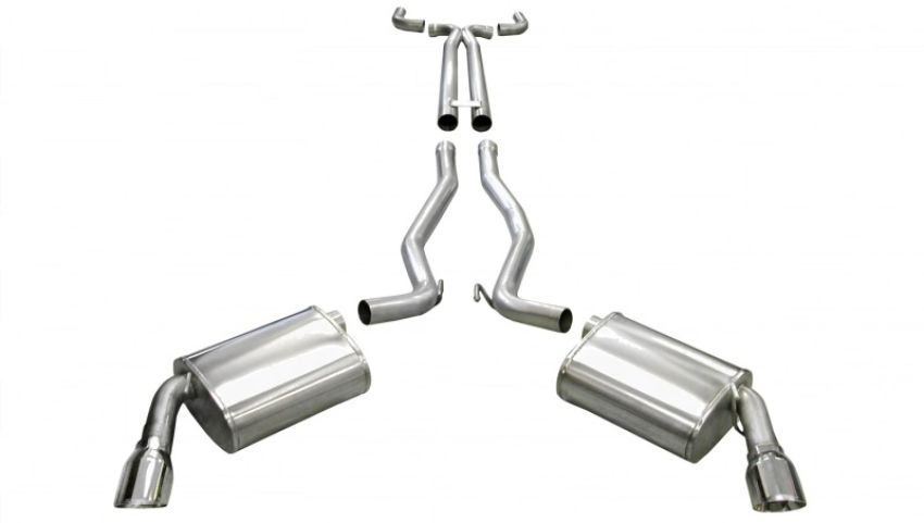 CORSA Performance 14954 Corsa 2010-2013 Chevrolet Camaro Convertible SS 6.2L V8 Manual Polished Sport Cat-Back + XO Exhaust