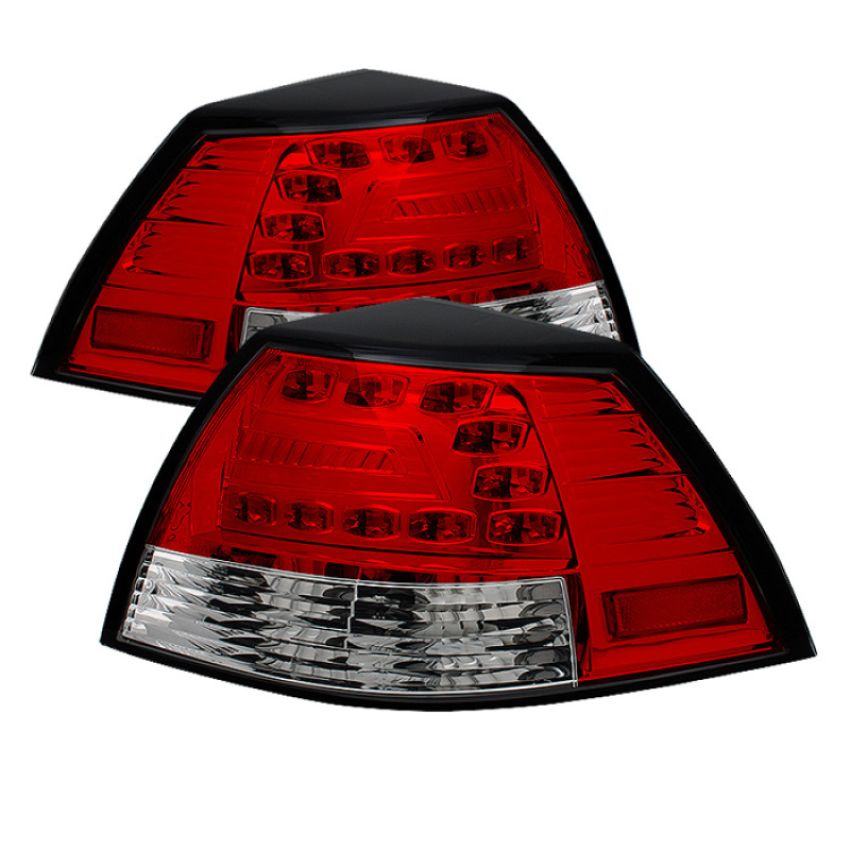 SPYDER 5008602 LED Tail Lights - Red Clear