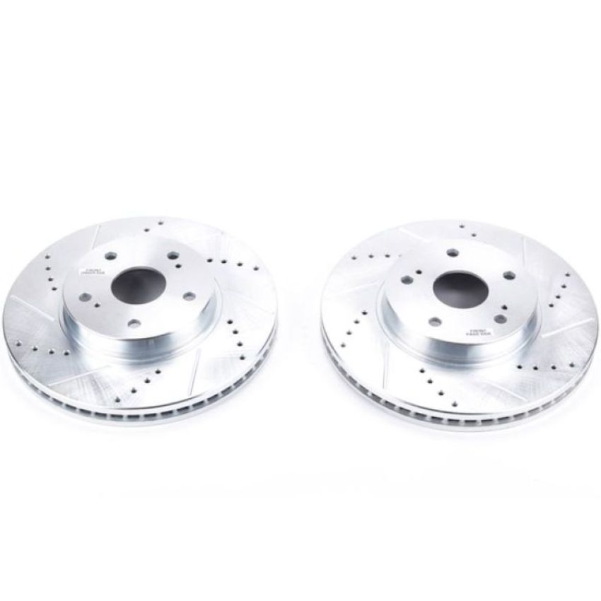 PowerStop JBR1717XPR PowerStop Evolution Performance Drilled, Slotted & Plated Brake Rotor Pair