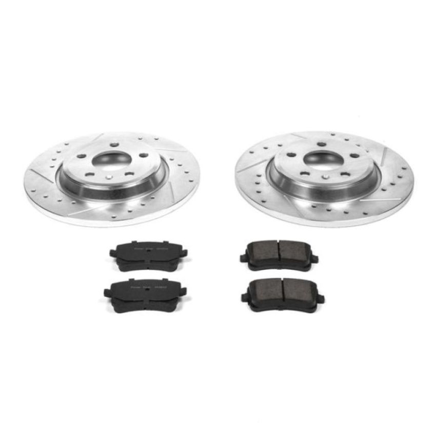 PowerStop K4745 Z23 Daily Driver Carbon-Fiber Ceramic Brake Pad and Drilled & Slotted Rotor Kit