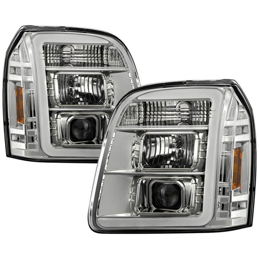 SPYDER 5088253 Projector Headlights - Version 2 - LED White Light Bar Parking Light - Chrome