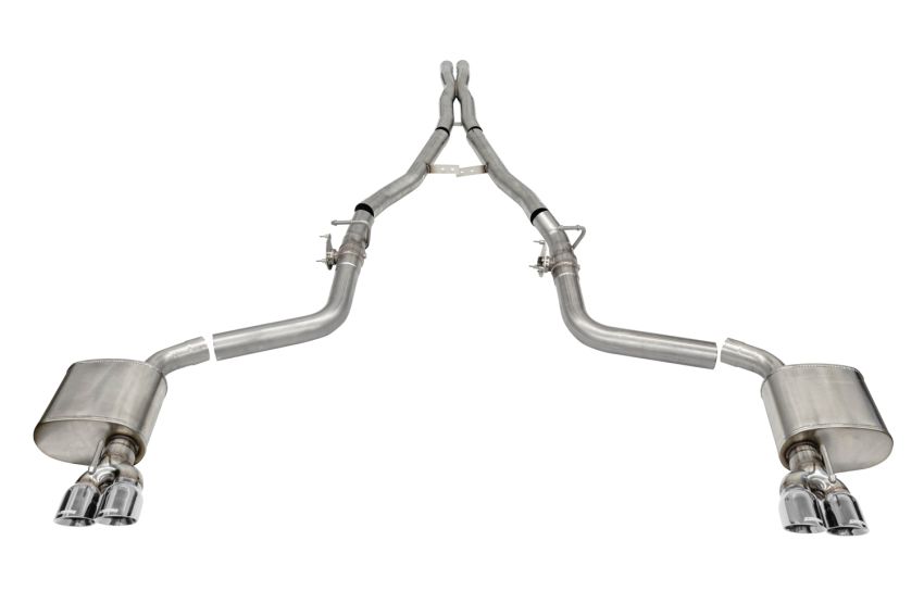 CORSA Performance 21070 Corsa 15-23 Challenger SRT/Hellcat/Demon/Redeye 2.75in Valved CB DR Exit w/ Twin 3.5in Pol Pro Tips