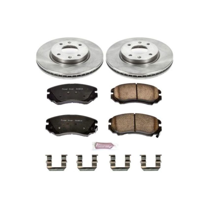 PowerStop KOE5290 OE Stock Replacement Low-Dust Ceramic Brake Pad and Rotor Kit