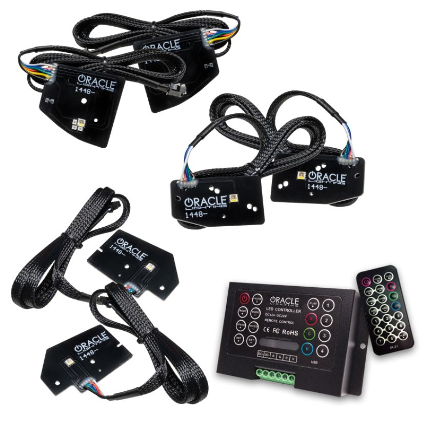 Oracle Lighting 1448-333 2019-2021 RAM 1500 ColorSHIFT(tm) RGBW+A LED Projector Headlight DRL Upgrade Kit