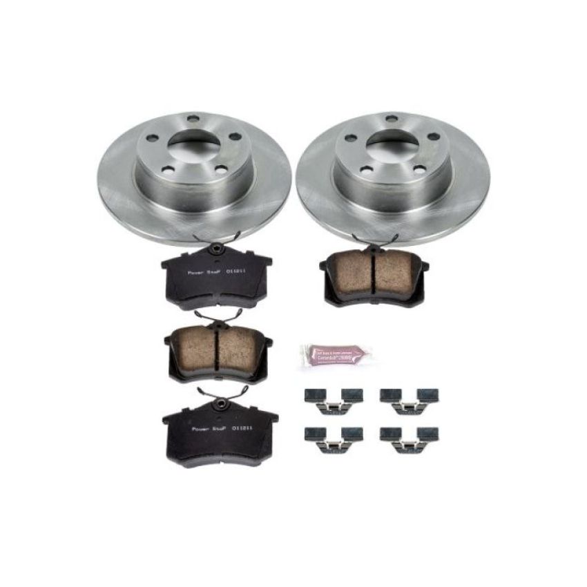PowerStop KOE4845 OE Stock Replacement Low-Dust Ceramic Brake Pad and Rotor Kit