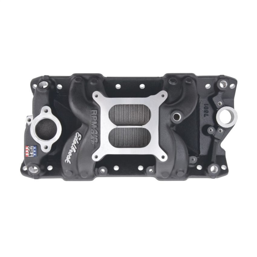 EDELBROCK EDE75013 SBC Performer RPM A/G Manifold - Black Finish