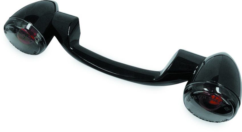Bikers Choice 491159 91-08 Touring 86-17 FLST Narrow Black Rear Turn Signal Bar Kit W/Smoke Lens