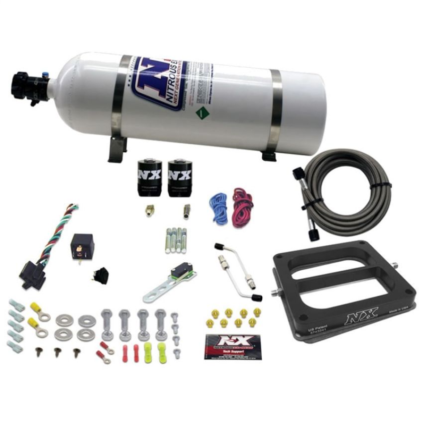 Nitrous Express 50075-15 DOM/ALCOHOL (100-200-300-400-500HP) WITH 15LB BOTTLE