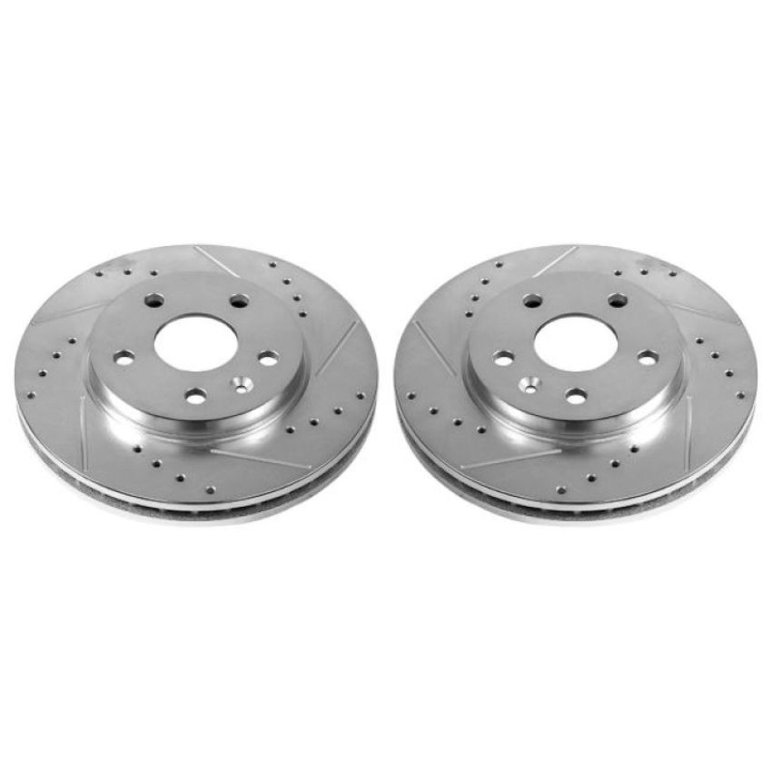 PowerStop AR82134XPR PowerStop Evolution Performance Drilled, Slotted & Plated Brake Rotor Pair