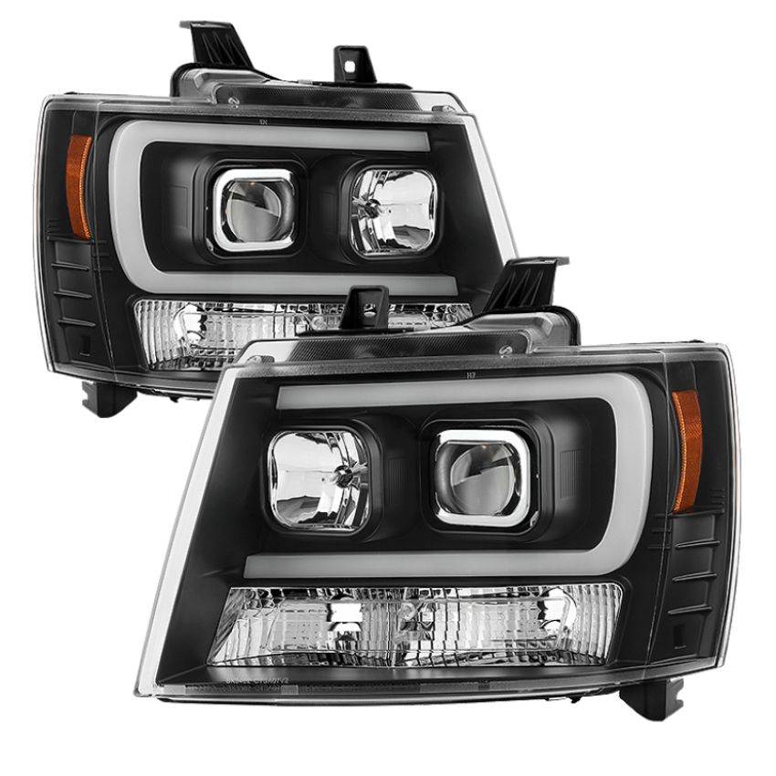 SPYDER 5082565 Projector Headlights - Version 2 - Light Bar DRL - Black