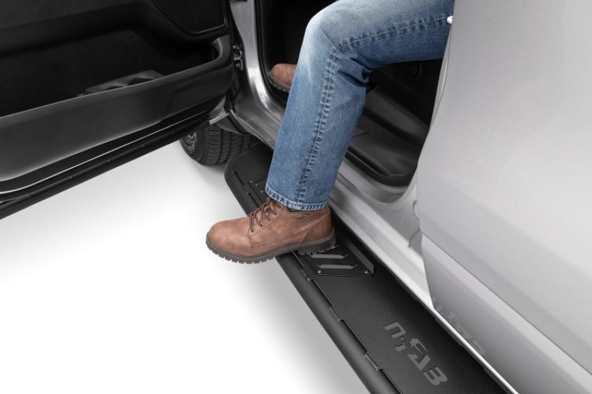 N-Fab NBC19CC-TX 19-21 GMC 1500 Crew Crab Roan Running Boards - Textured Black