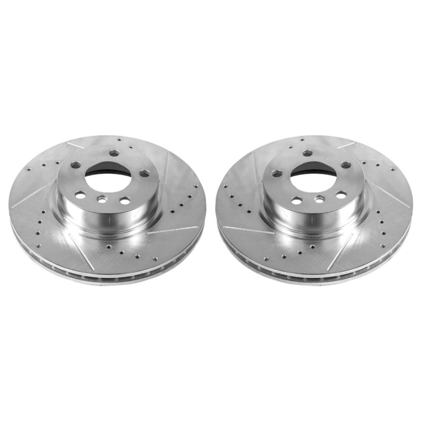 PowerStop EBR1238XPR PowerStop Evolution Performance Drilled, Slotted & Plated Brake Rotor Pair