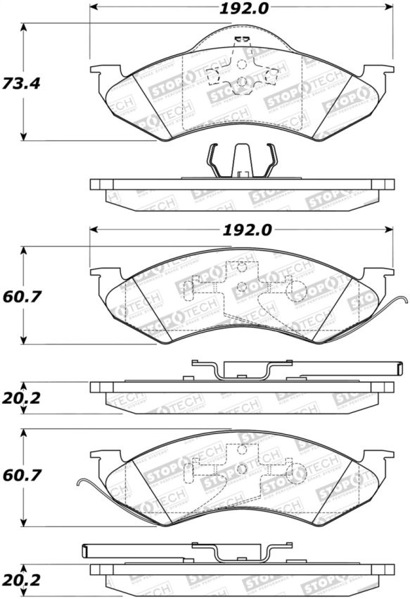 Stoptech 308.07460 Street Brake Pads