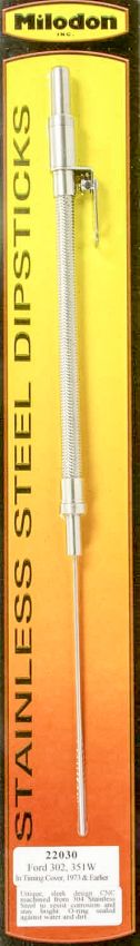MILODON MIL22030 SBF S/S Engine Dipstick - Into Timing Cover