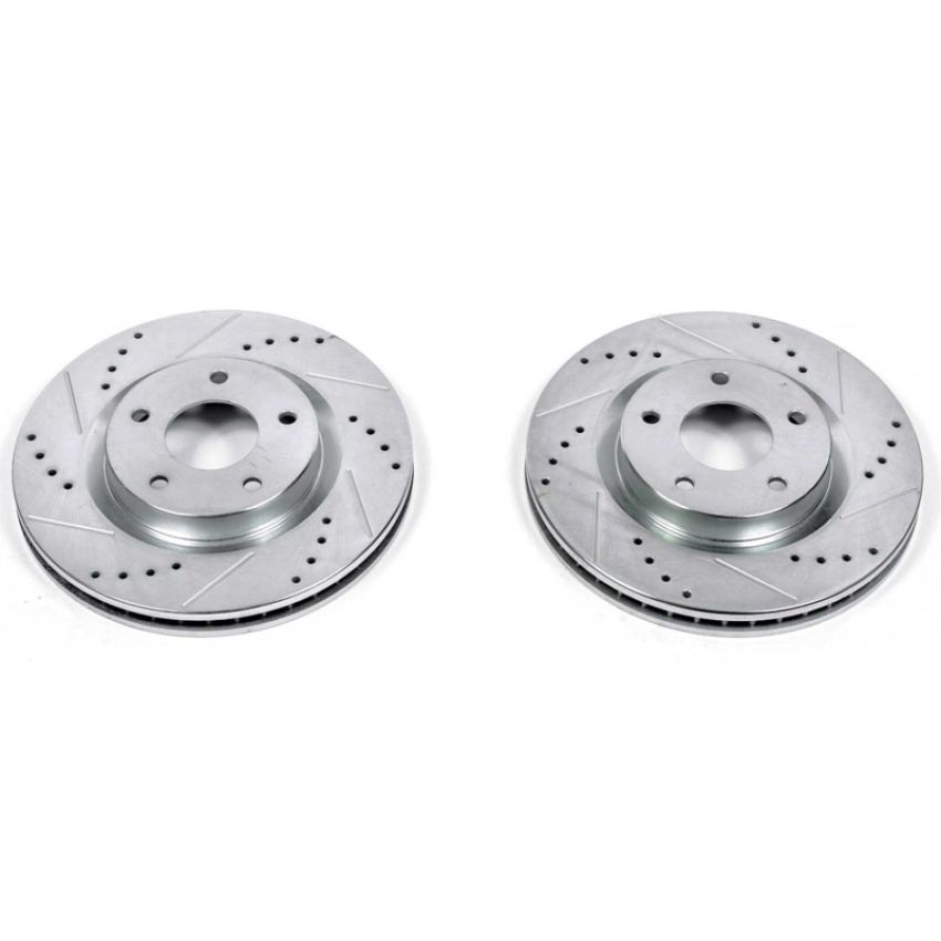 PowerStop JBR1197XPR PowerStop Evolution Performance Drilled, Slotted & Plated Brake Rotor Pair