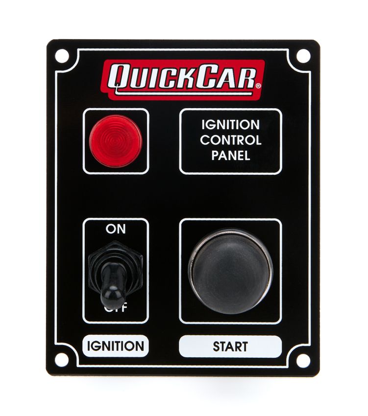 QUICKCAR RACING PRODUCTS QRP50-852 Ignition Panel Black w/ Lights