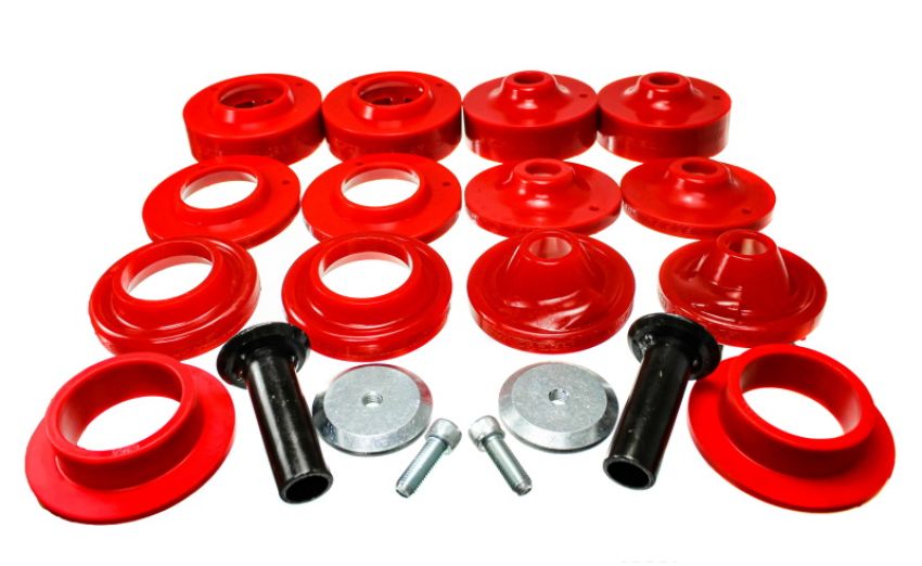 Energy Suspension 2.6116R 18+ Jeep Wrangler JL Red Rock-Flex 2in Adjustable Coil Spacer Set