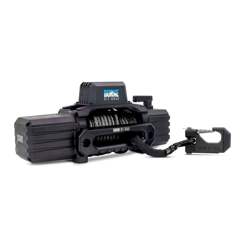 Borne Off-Road BNWN-10-SBK 10K Winch - Black Synthetic Rope