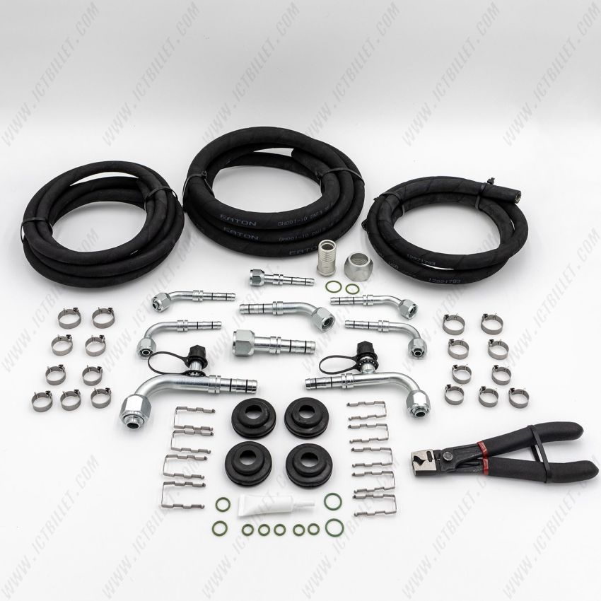 ICT BILLET ICT551081 A/C Hose Builder Kit w/Crimping Tool