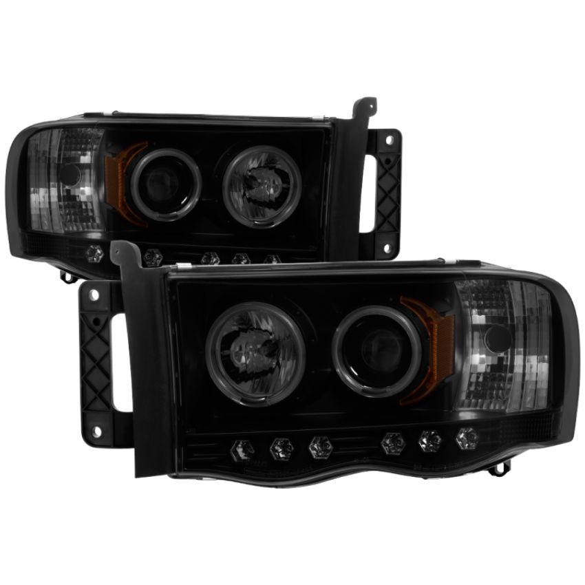 SPYDER 5078797 Projector Headlights - CCFL Halo - Black Smoke
