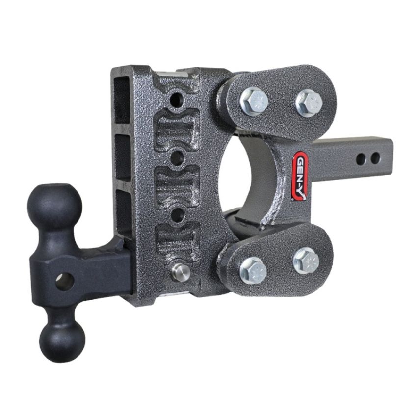 GEN-Y Hitch GH-1214 Gen-Y The Boss Torsion-Flex 2in Shank 5in Drop 1.7K TW 16K Hitch w/GH-051 Dual-Ball