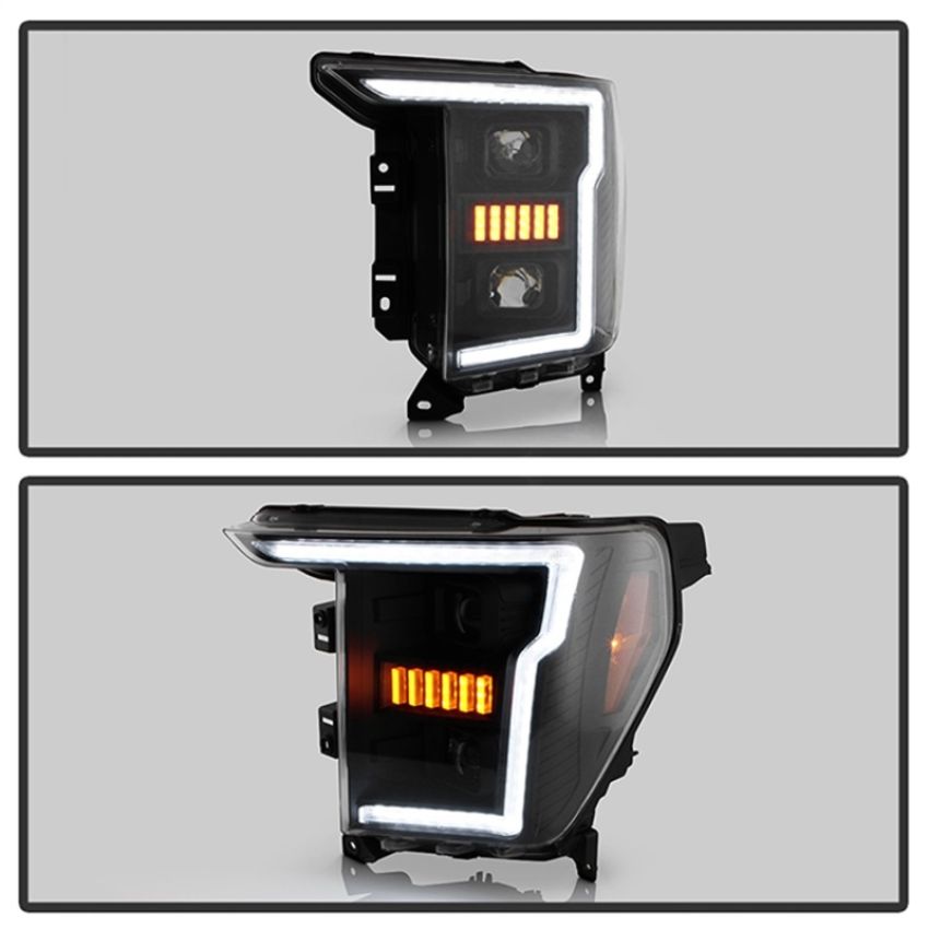 SPYDER 5088710 Projector Headlights - Sequential LED Turn Signal Lights - Black