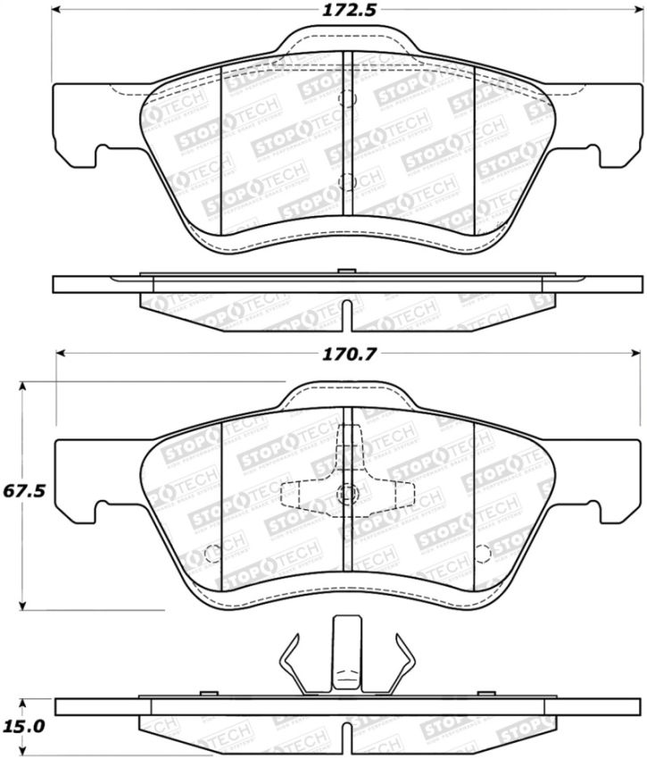 Stoptech 308.10472 Street Brake Pads