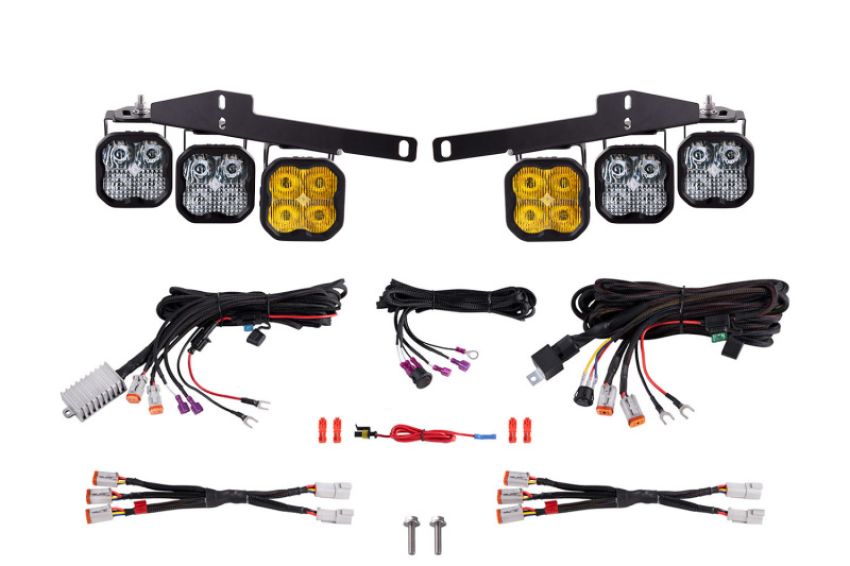 Diode Dynamics DD6365 17-20 Ford Raptor SS3 LED Fog Light Kit - Yellow Sport