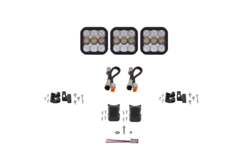Diode Dynamics DD6792 SS5 Sport Universal CrossLink 3-Pod Lightbar - White Combo